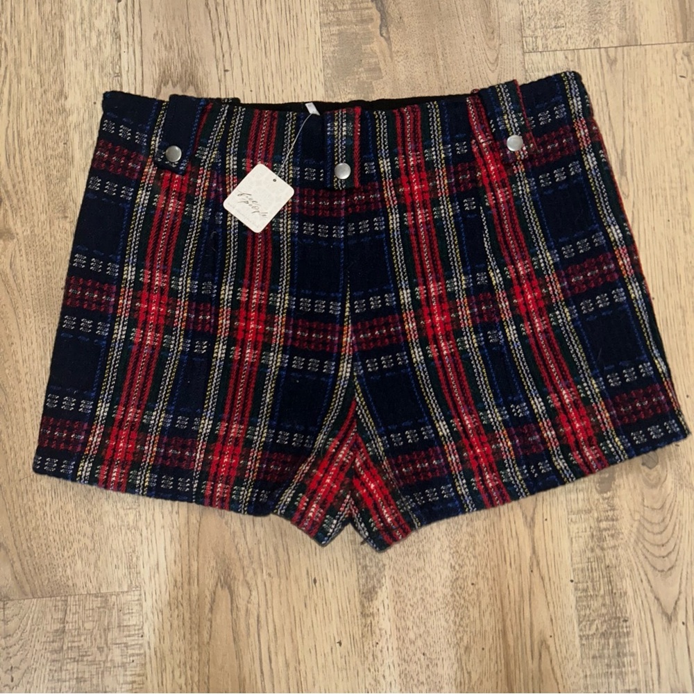NWT Free People Plaid Skirt Skort - Picture 4 of 9